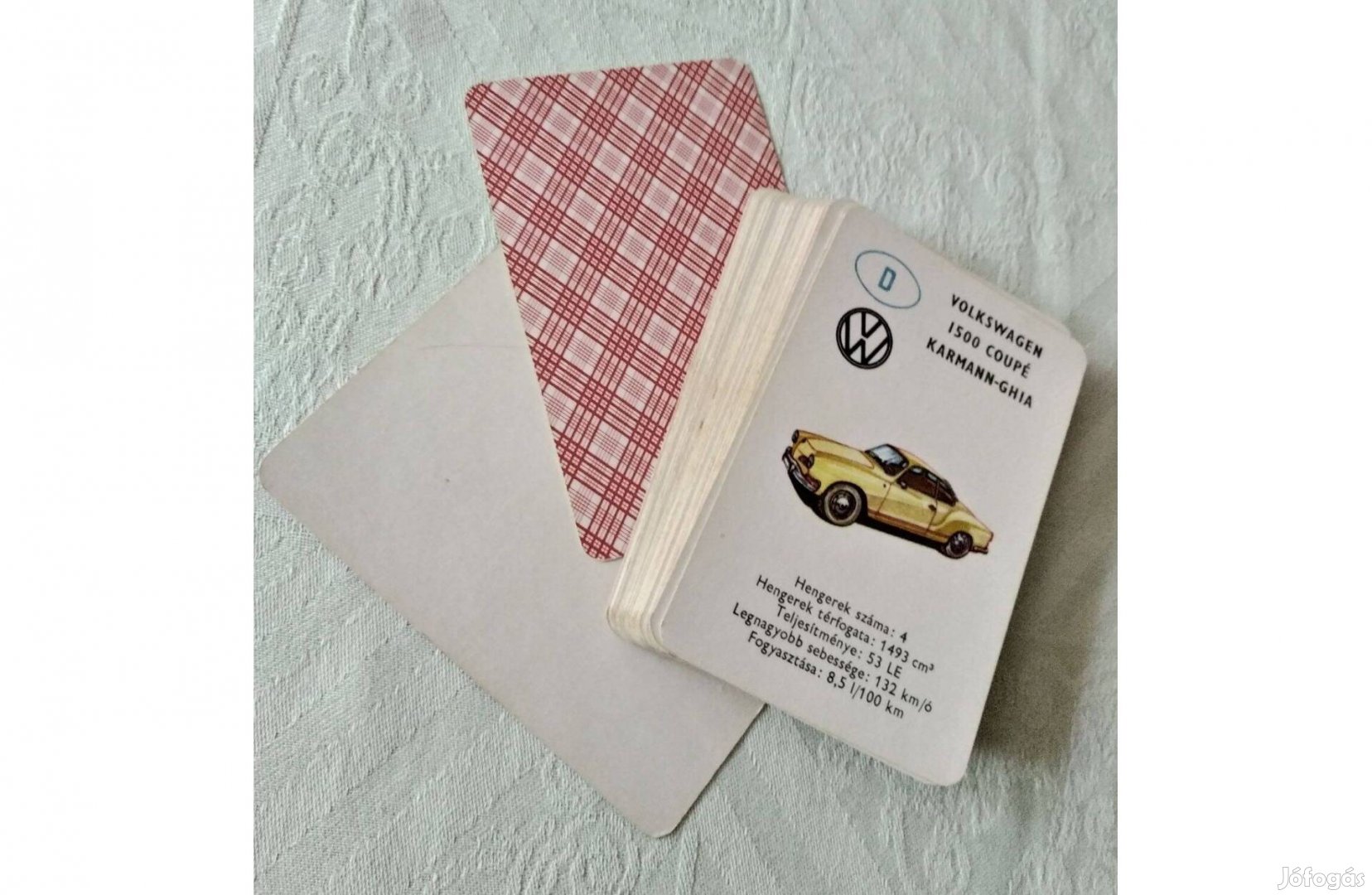 Régi retro autós kártya