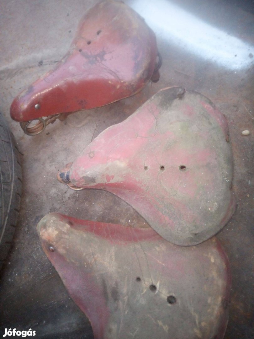 Régi retró bőr kerékpár bicikli ülés