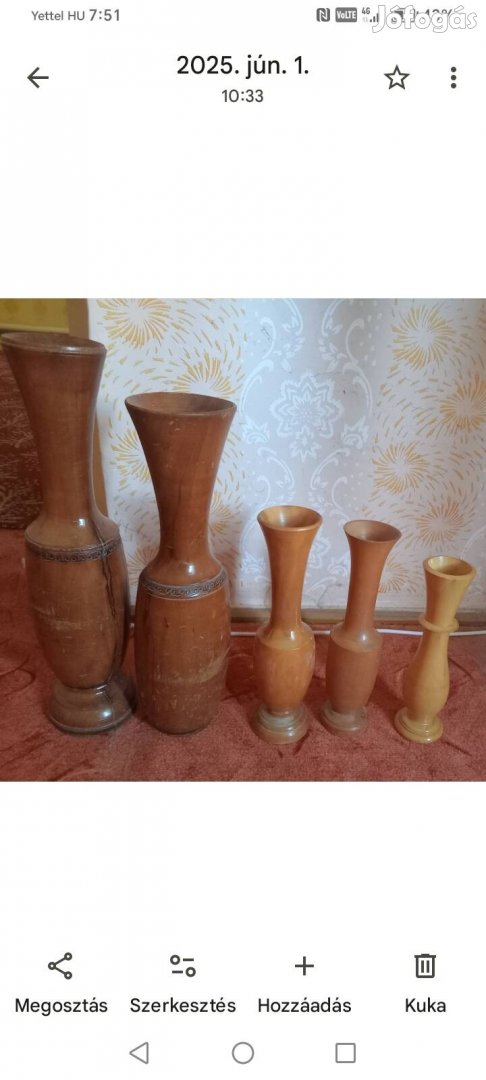 Régi retró faváza eladó.