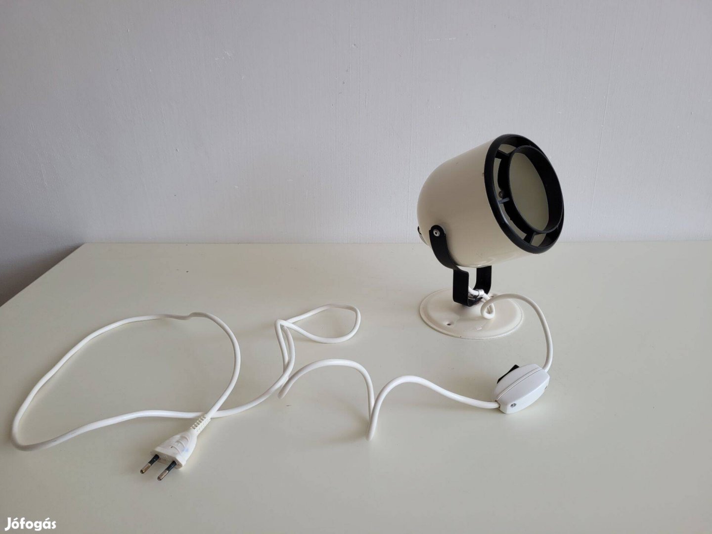 Régi retro fémbúrás fali lámpa mid century falikar