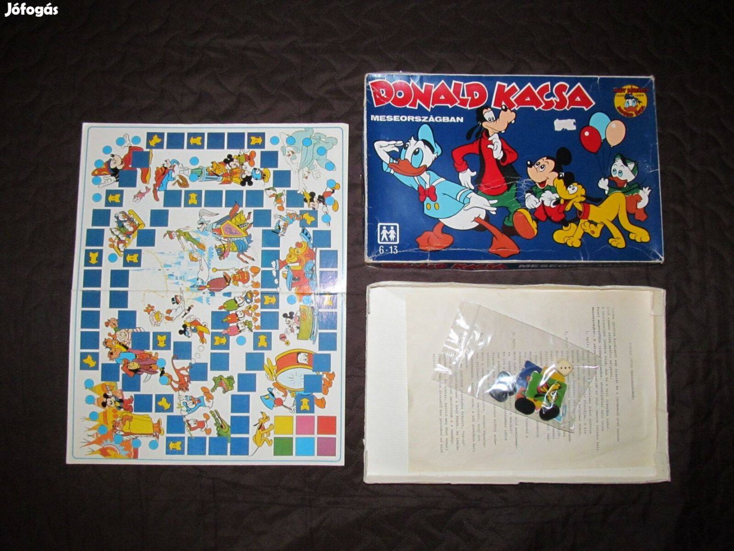 Régi retró hiánytalan társasjáték: Donald Kacsa Meseországban (1984)