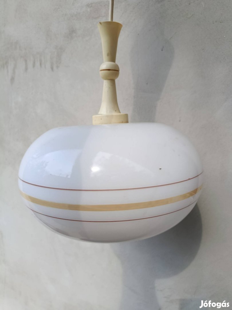 Régi retro lámpa üveg búrás mennyezeti lámpa