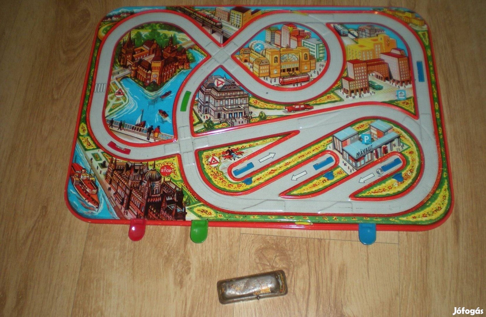 Régi retró lemezárugyár lemezáru gyár Közlekedési játék