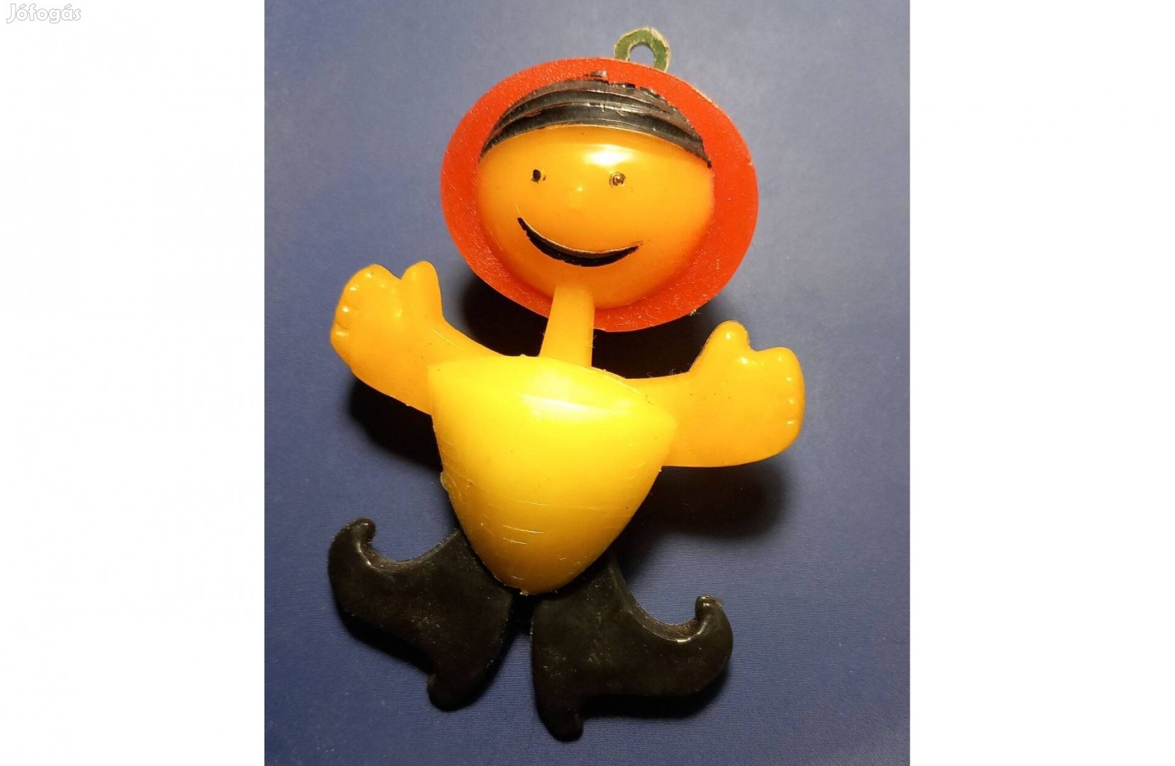 Régi retro reklám figura (11 cm), műanyag, Lottó Ottó ritkaság