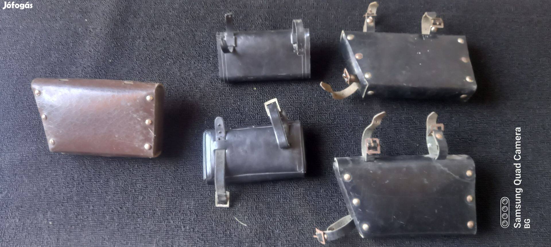 Régi retro veterán bicikli kerékpár táskák egyben