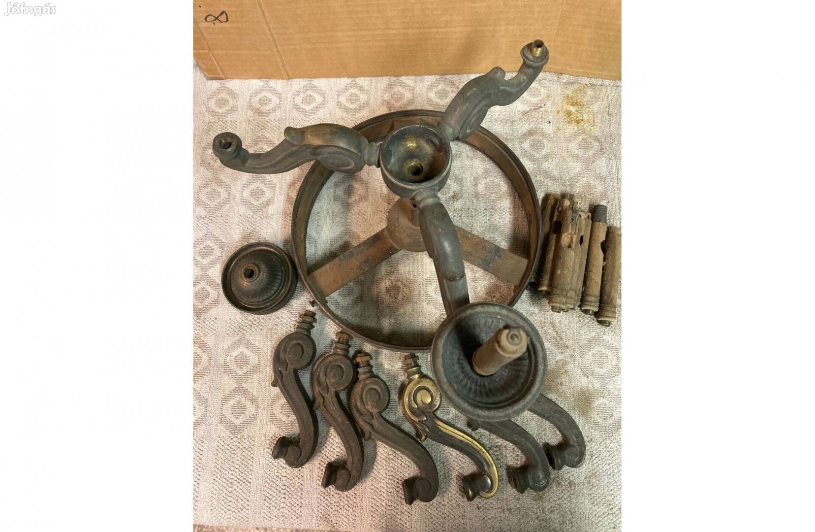 Régi réz csillár alkatrészek