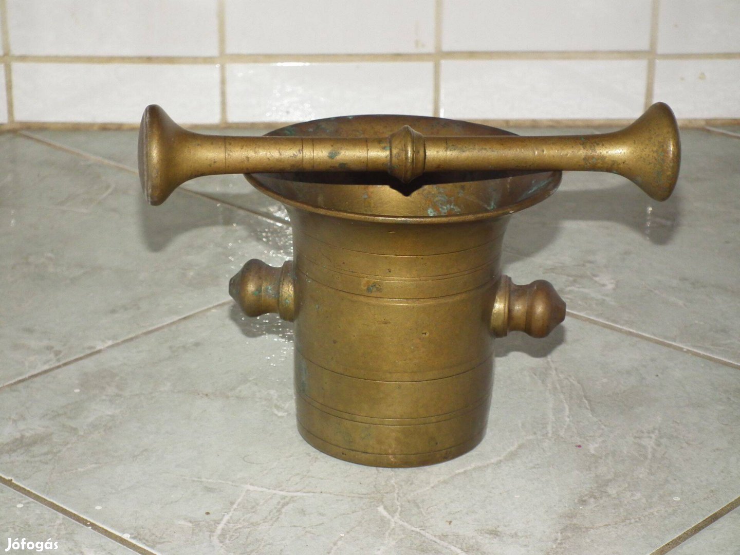 Régi réz mozsár rézmozsár törővel nr.4