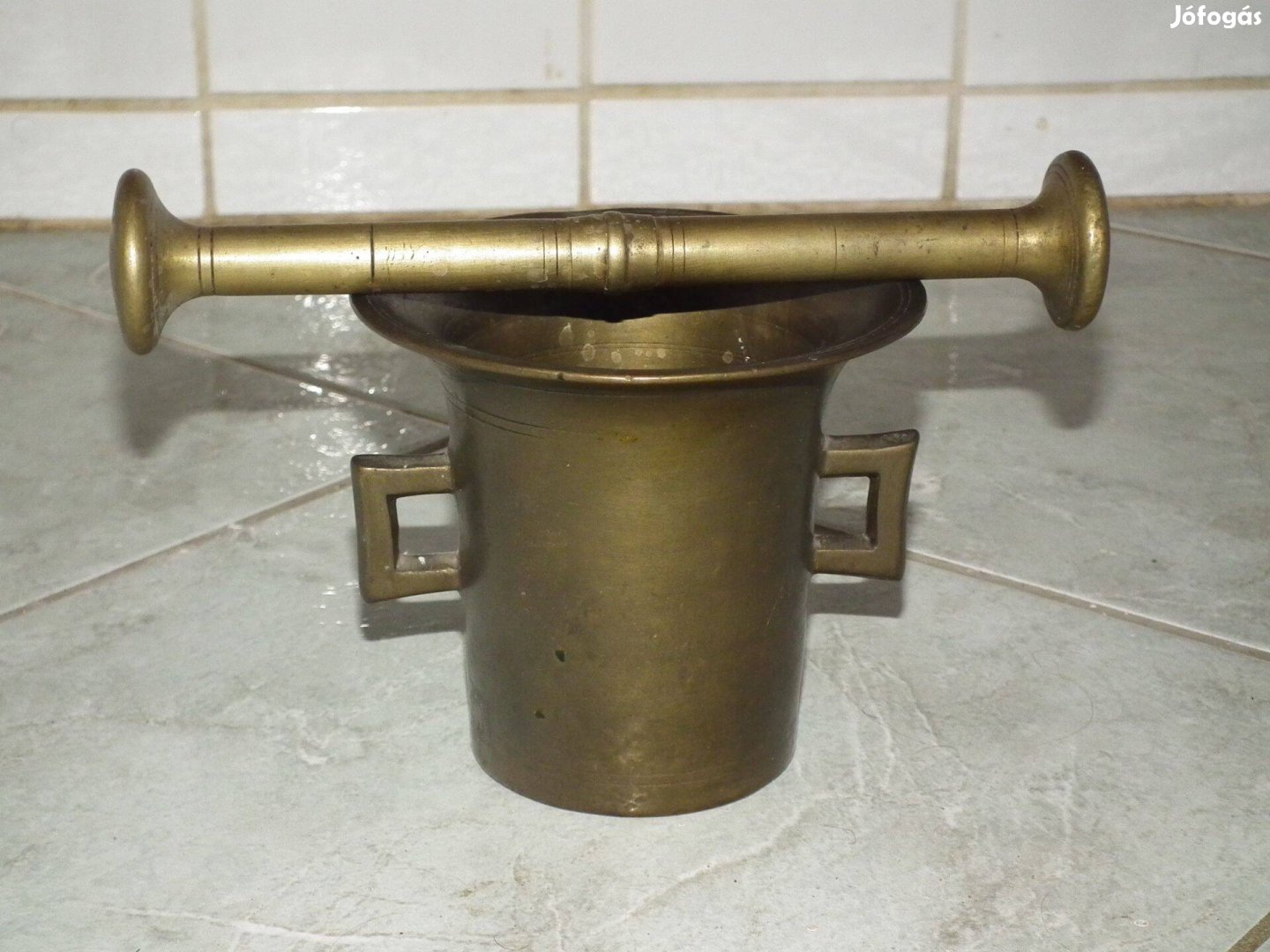 Régi réz mozsár rézmozsár törővel nr.5