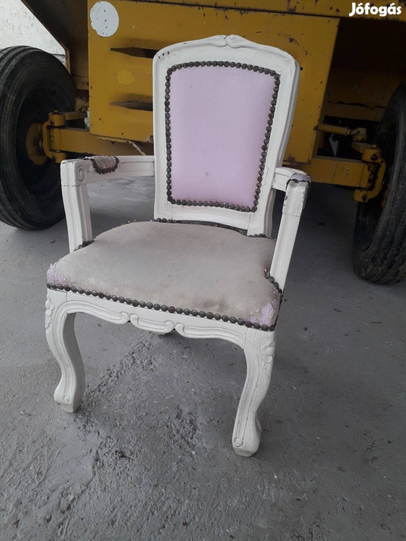 Régi ritka eredeti állapotú barokk gyerekszék karos szék