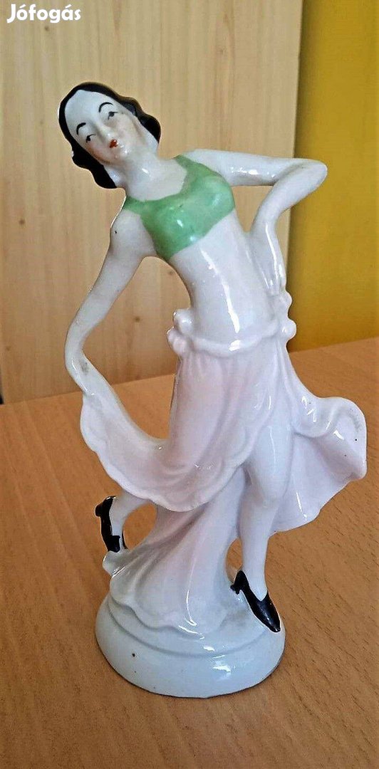 Régi ritka porcelán táncosnő szobor