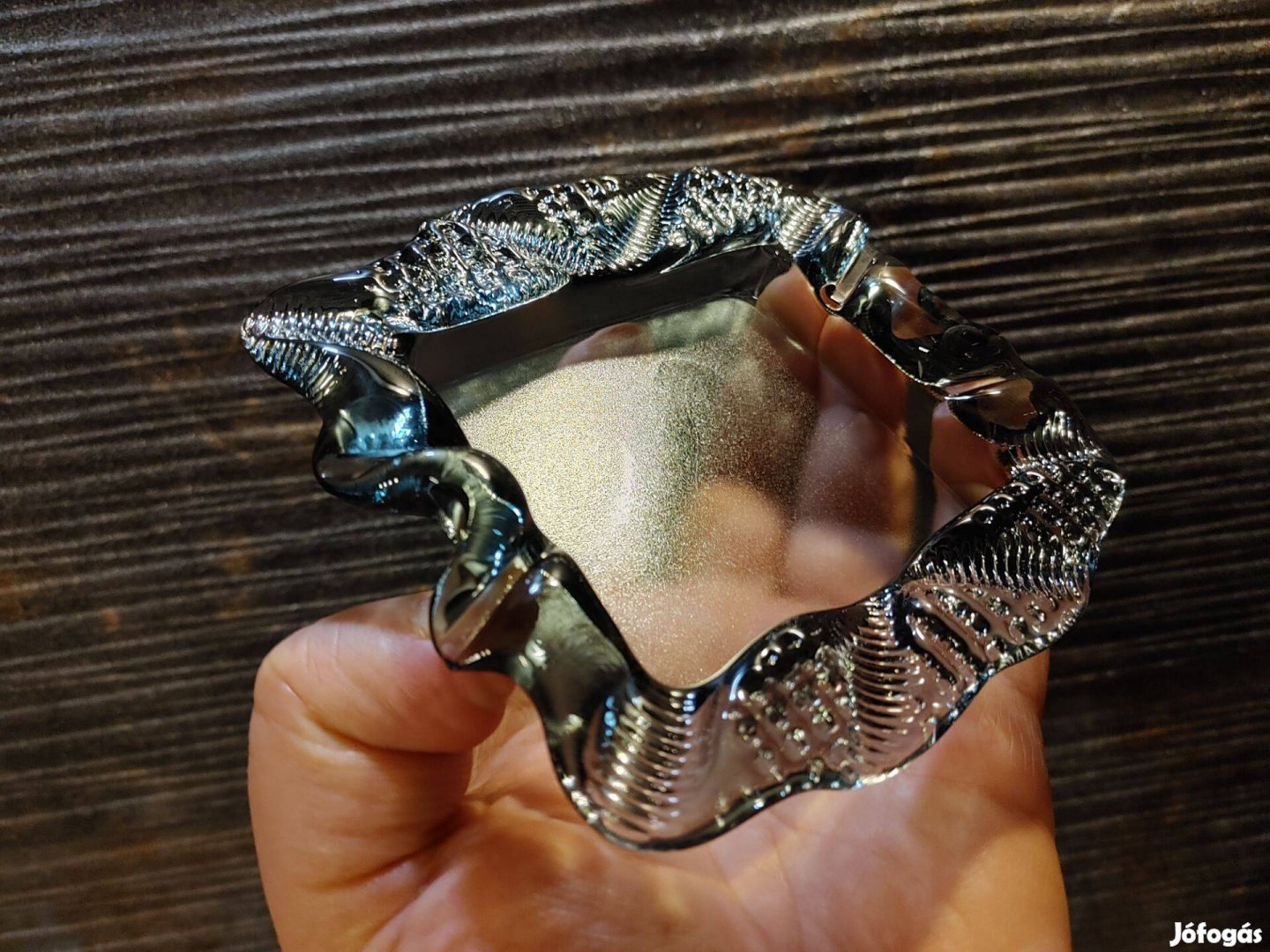 Régi ritka üveg hamutartó