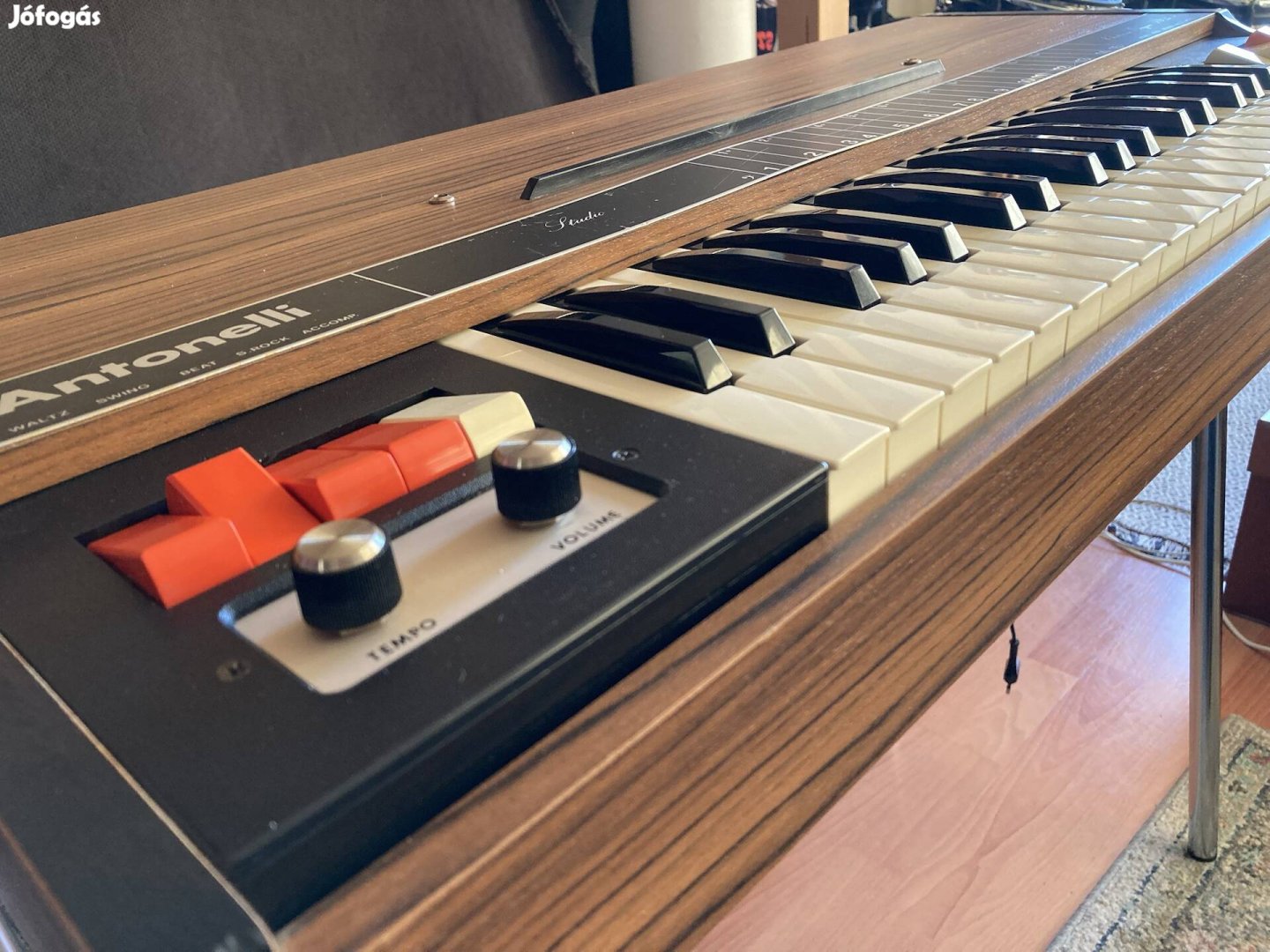 Régi rugómechanikás Antonelli Studio orgona keyboard dobgép korg elka