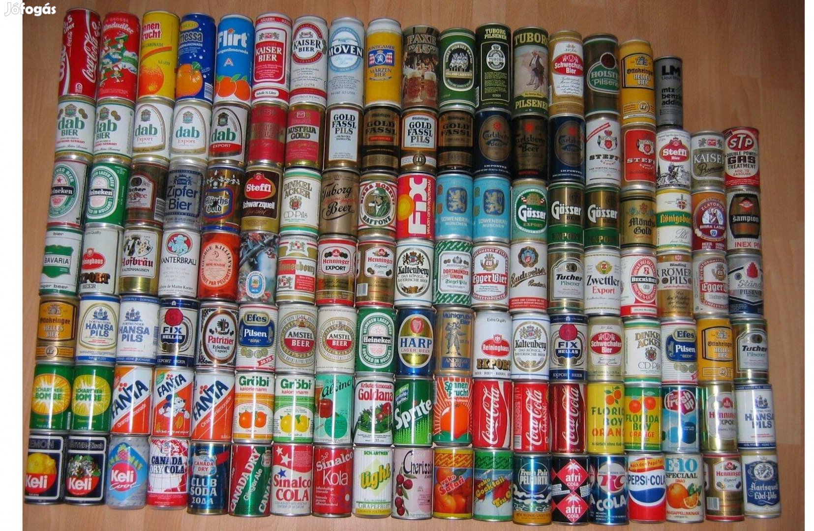 Régi sörös és üdítős dobozok eladók