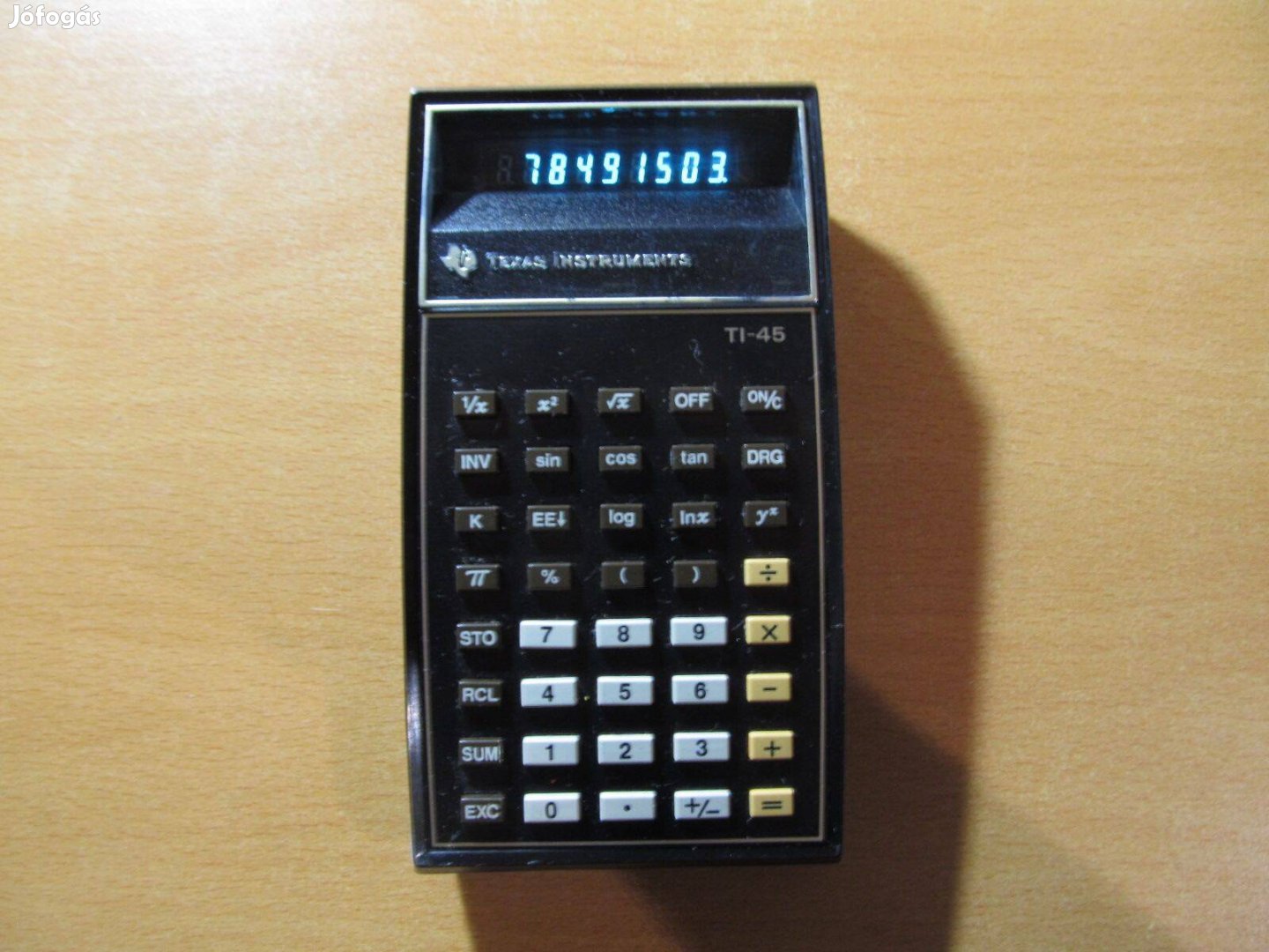 Régi számológép: Texas Instruments TI-45 (1978)