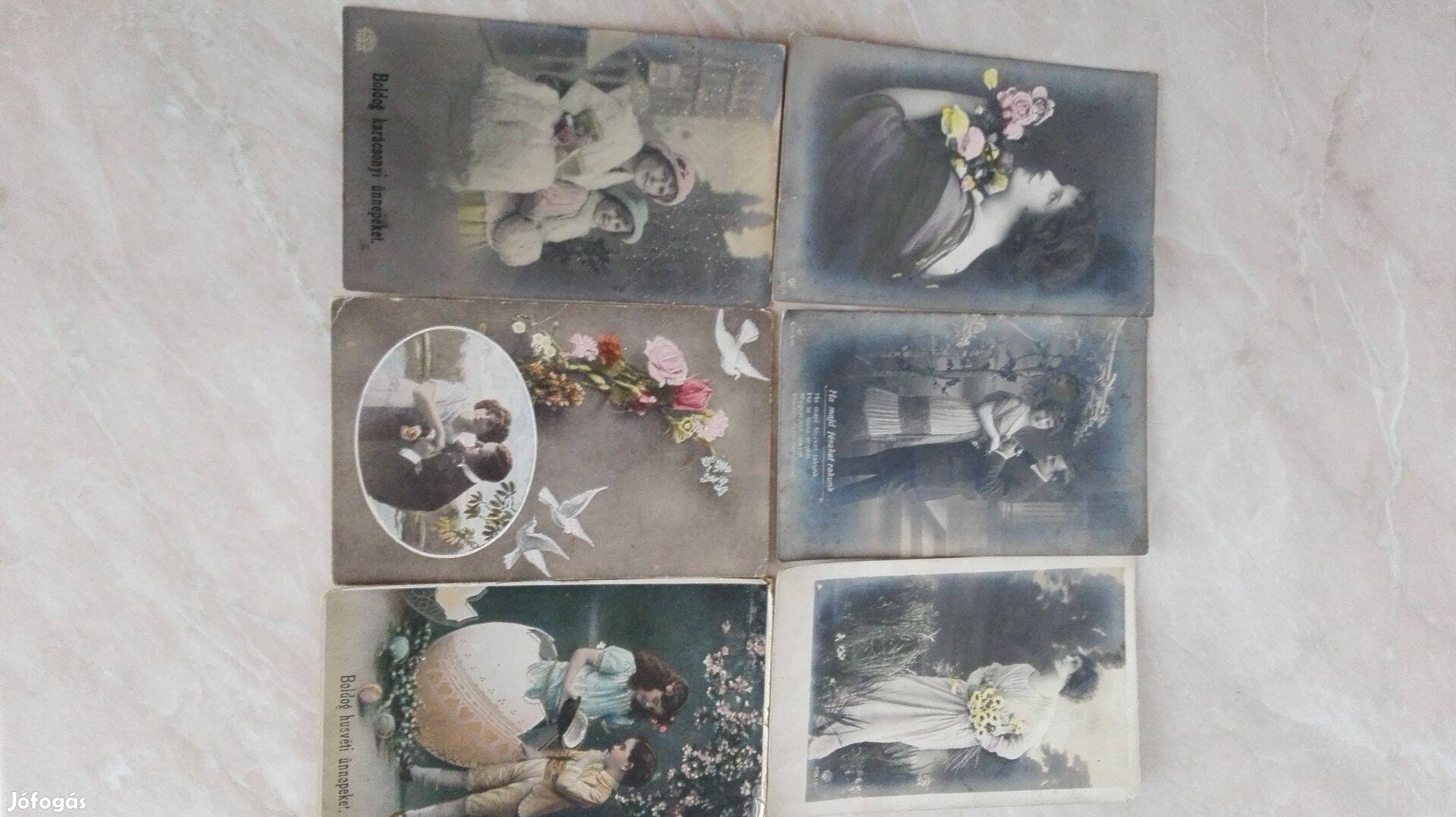 Régi szép ritka Képeslapok 6 db