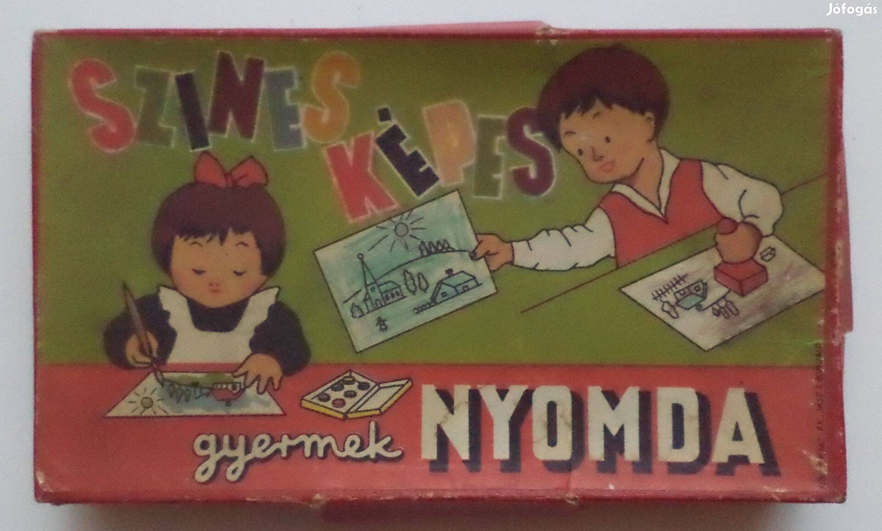 Régi szines képes gyermek nyomda