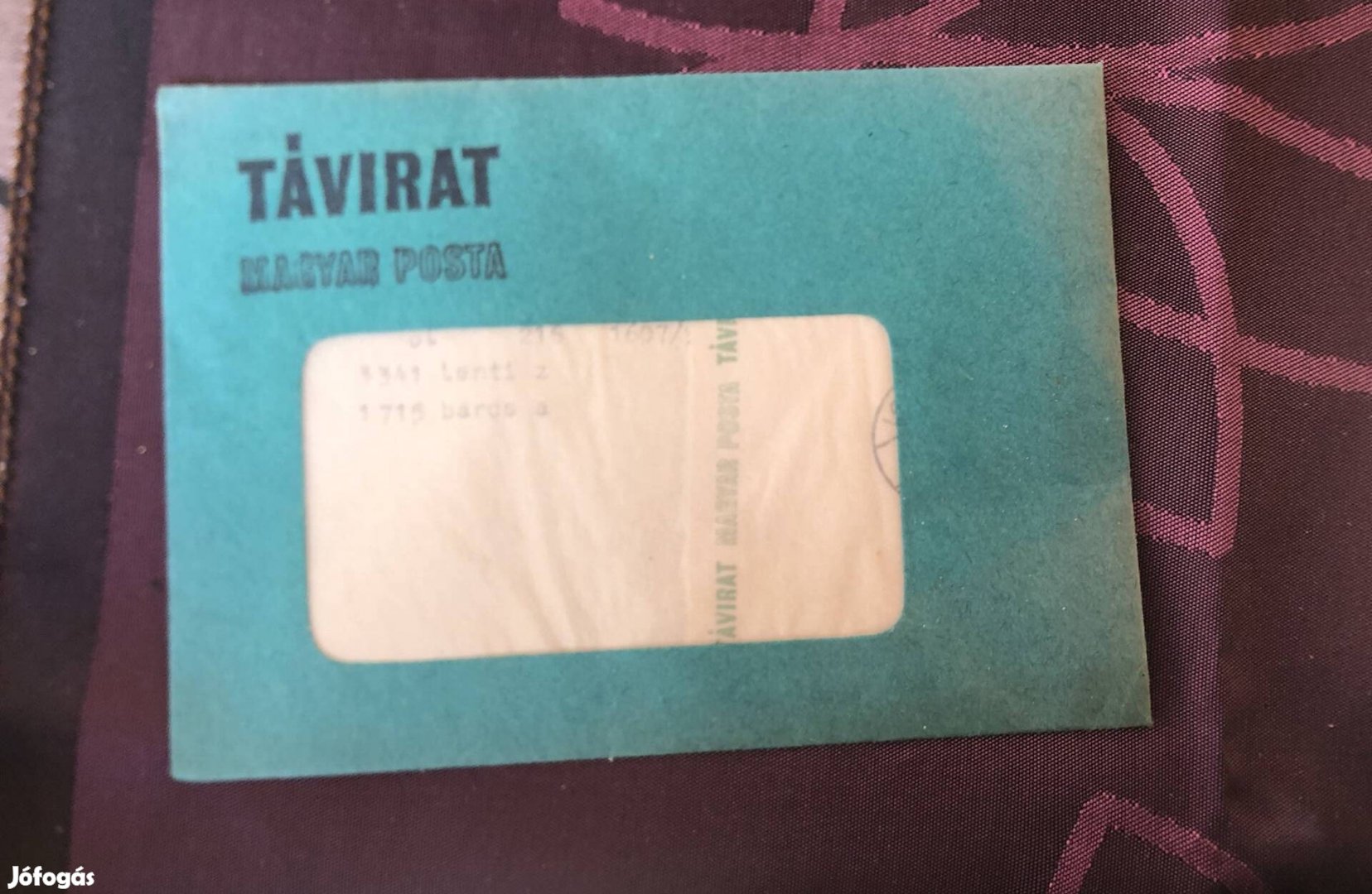Régi távirat 850 Ft:Lenti