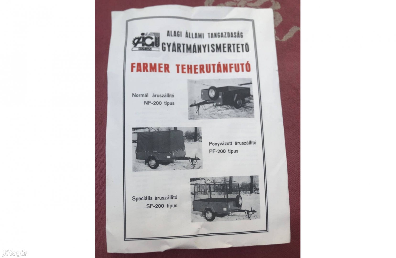 Régi tehet utánfutó leírás 1000 Ft