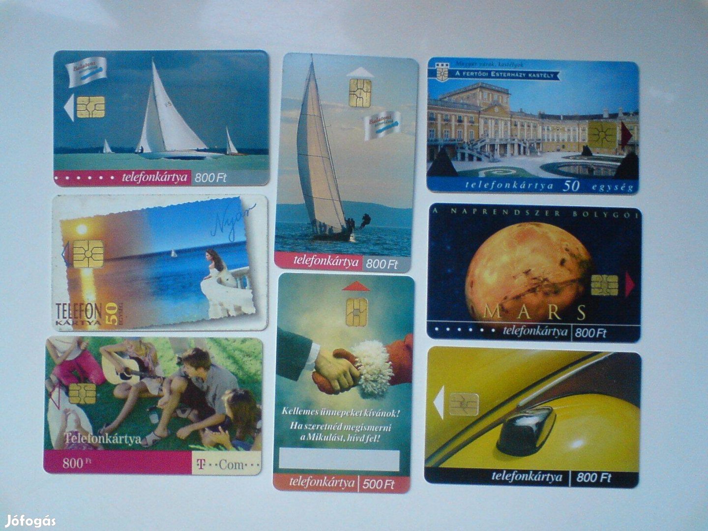 Régi telefonkártya 8 db