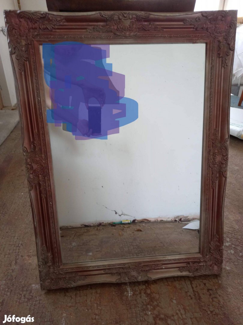 Régi tükör bronz színű