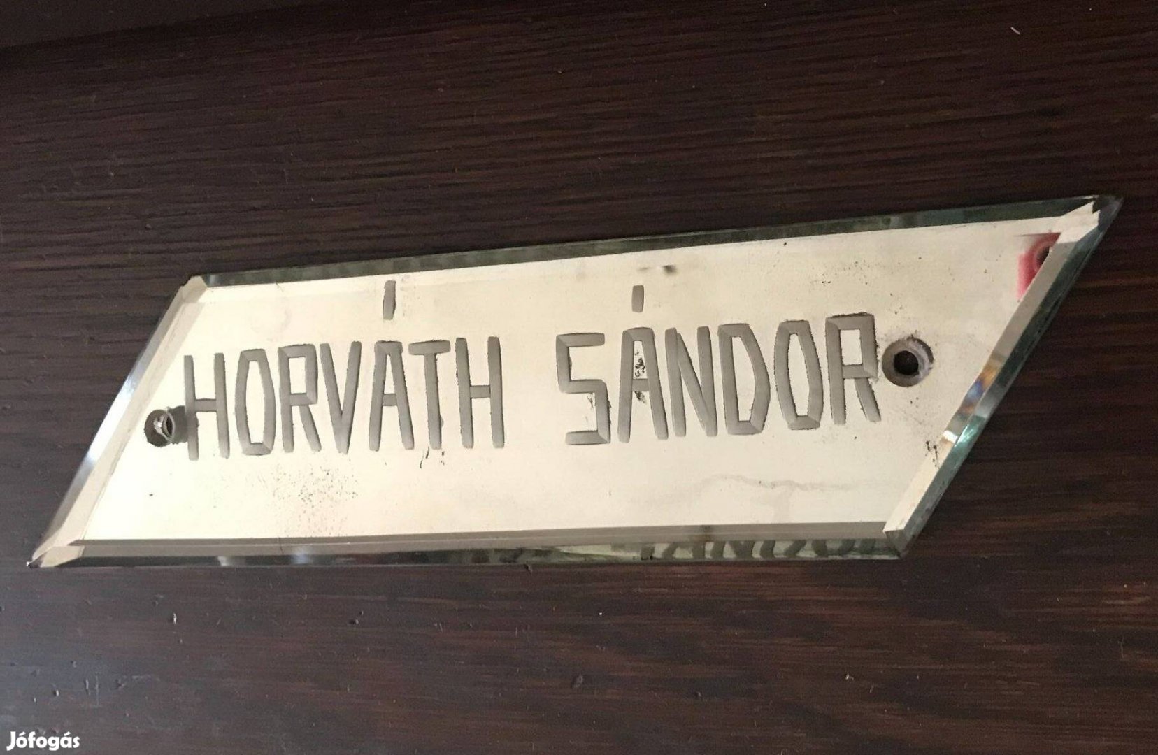 Régi tükörlapos névtábla