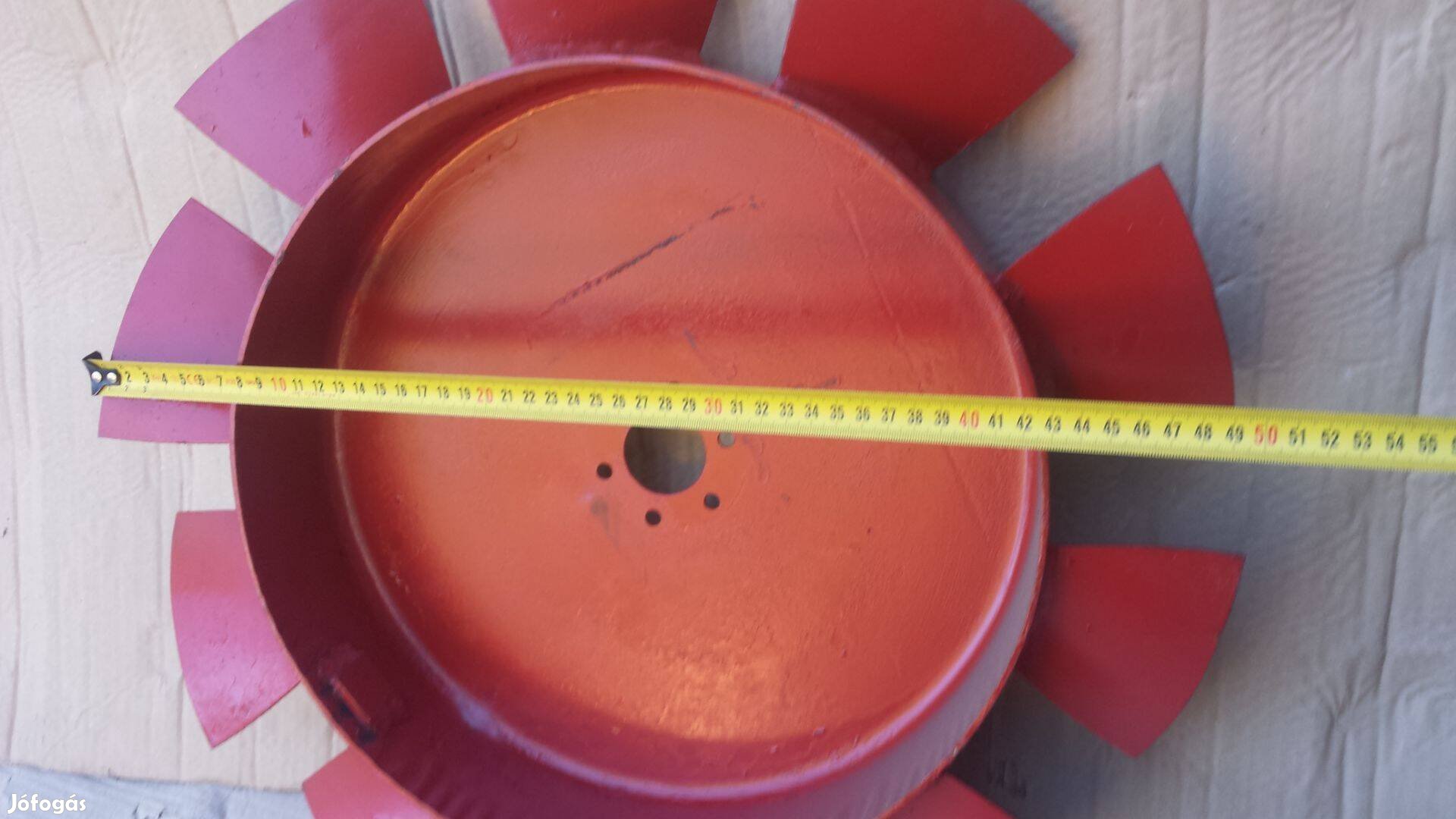 Régi új Magyar gyári ipari vas ventilátorlapát forgács szellőztető
