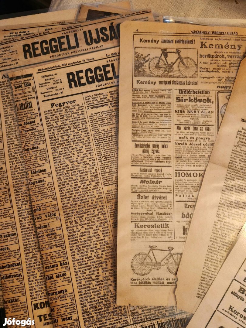 Régi ujság dekoráció