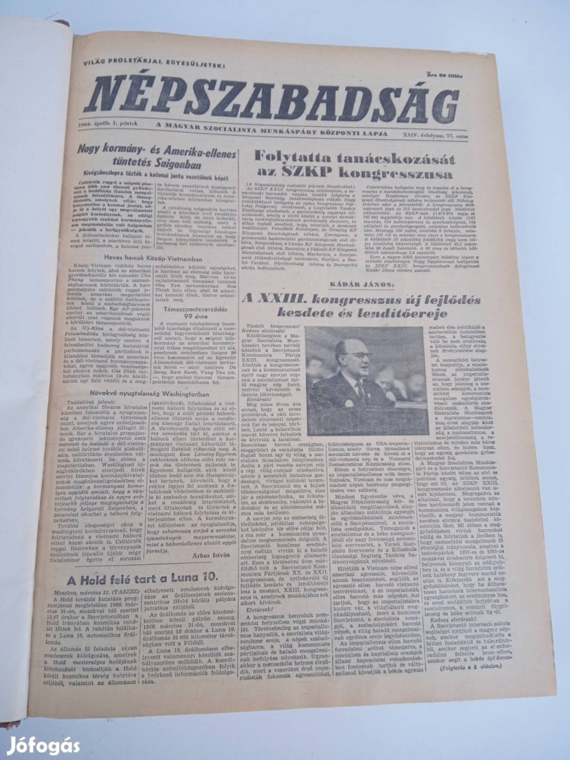 Régi újság dosszié Népszabadság 1966