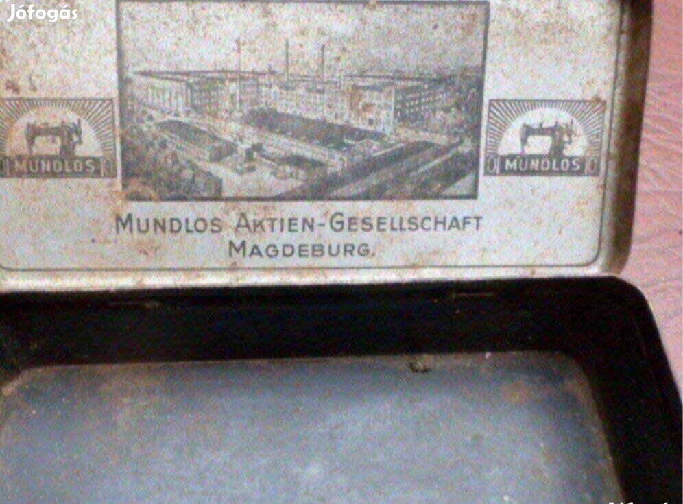 Régi vas varrógép doboz