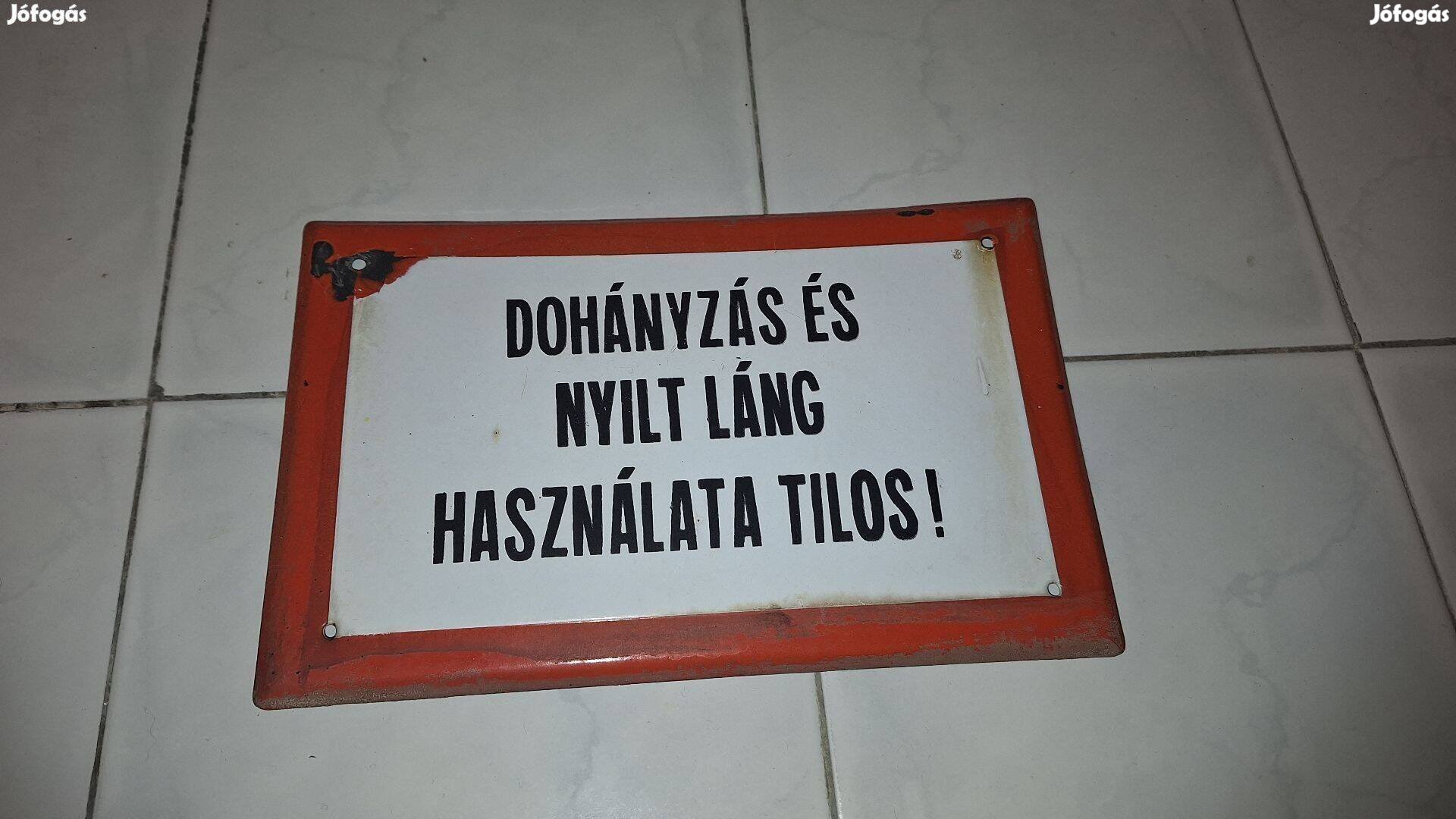 Régi zománc lemez tábla - zománcos retro dekoráció