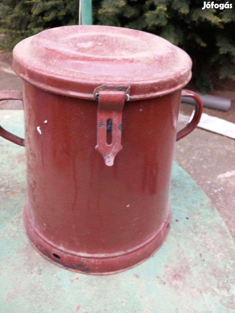 Régi zománcos Kőbányai zsíros bödön 10 l-es