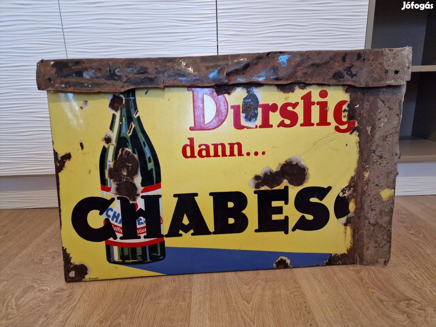 Régi zománctábla retro loft reklámtábla 80x50 cm
