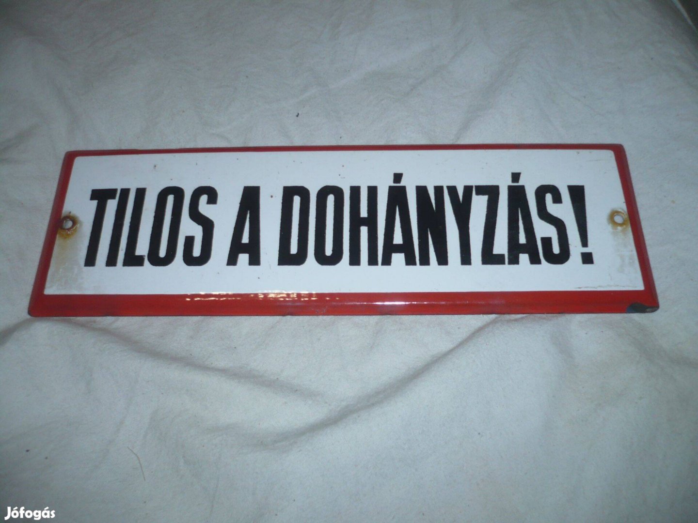 Régi zománctábla tilos a dohányzás
