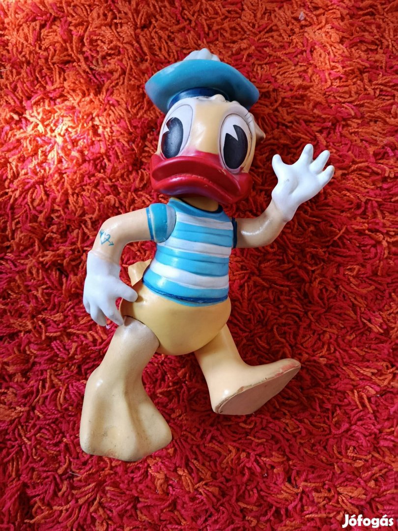 Régiség antik játék Aradeance donald kacsa gumibó 35 cm.