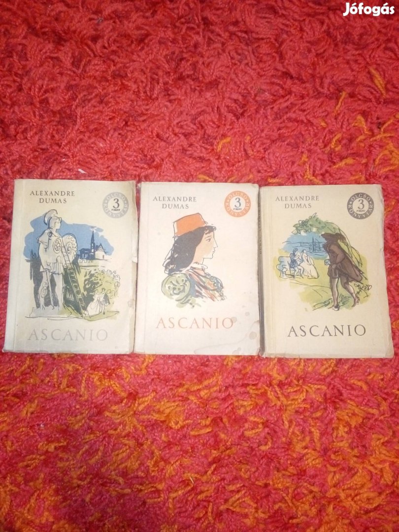 Régiség régi regény 1959 es Alexandre Dumas Ascanio I, II, III 