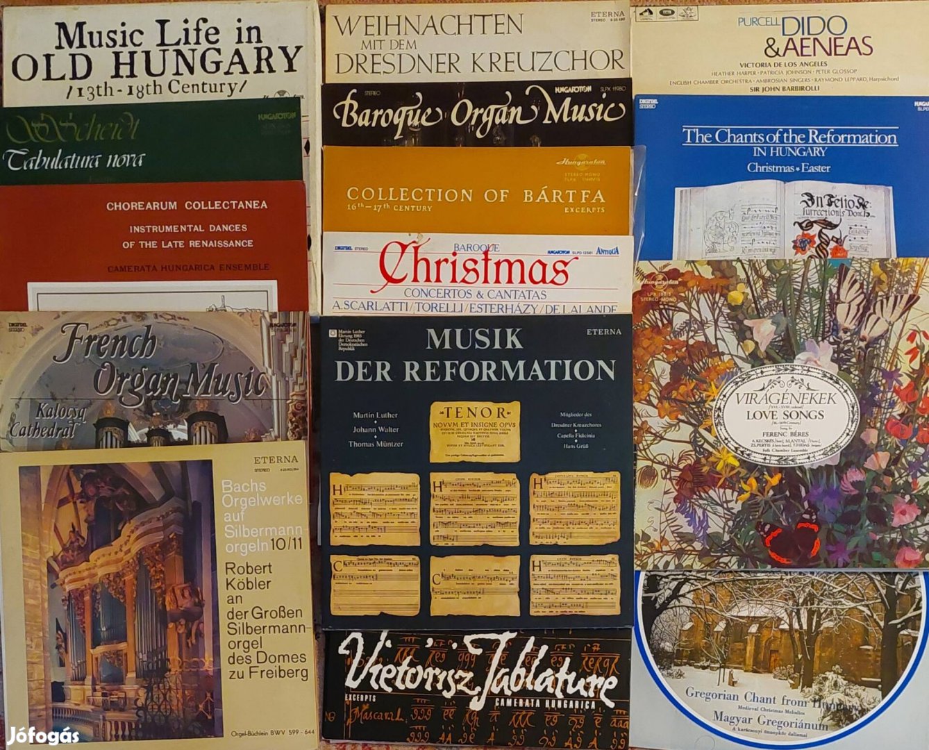 Régizene, Reneszánsz, népzene hanglemezek 15db