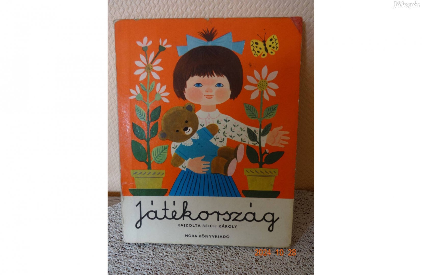 Reich Károly: Játékország - régi kemény lapos képeskönyv, lapozó (1982
