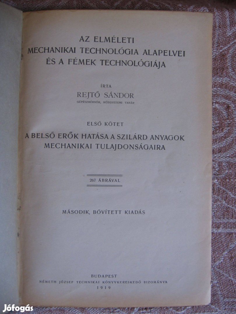 Rejtő Sándor: Az elméleti mechanikai. - könyv