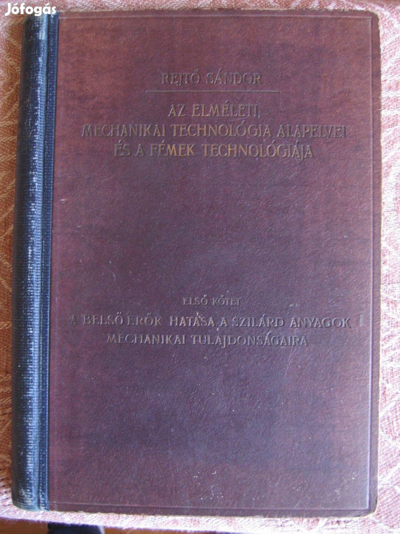 Rejtő Sándor :Az elméleti mechanikai.,könyv