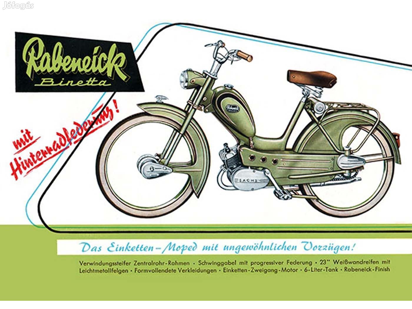 Reklámplakát Mopedhez 29cm x 42cm Rabeneick Binetta számára