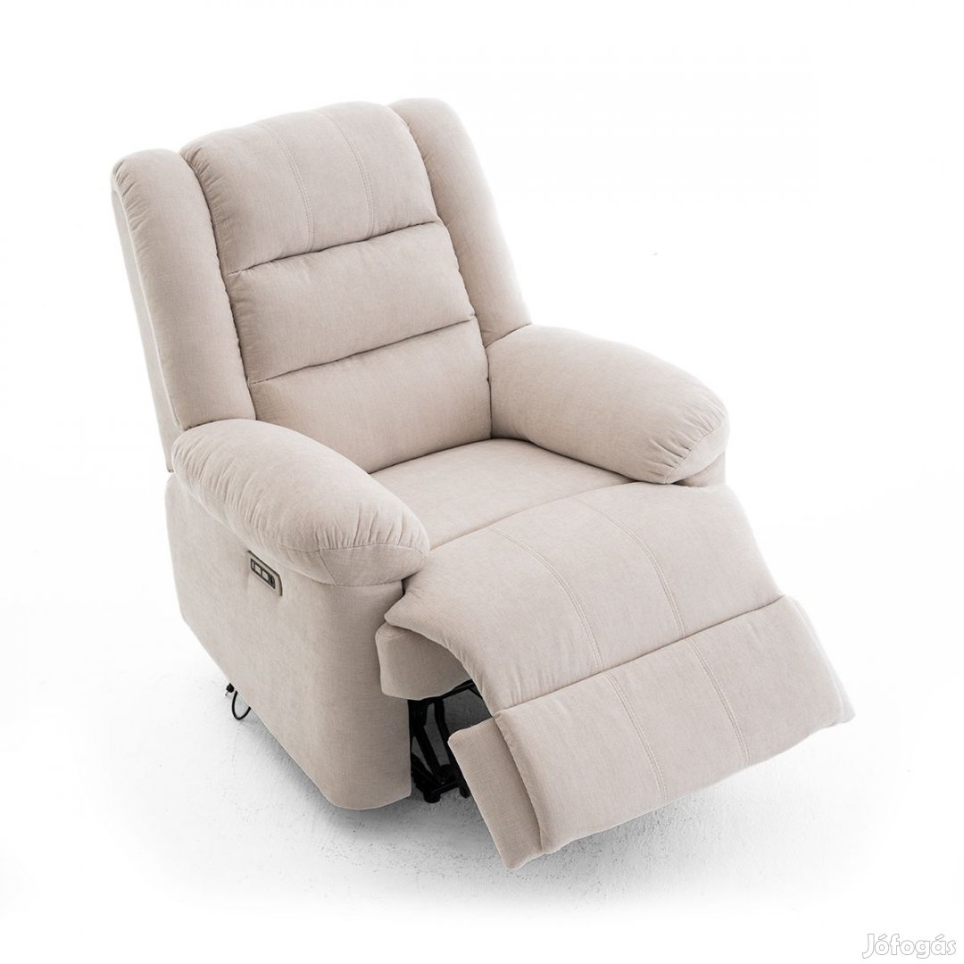 Relax fotelágy elektromosan dönthető, lábtartóval, bézs