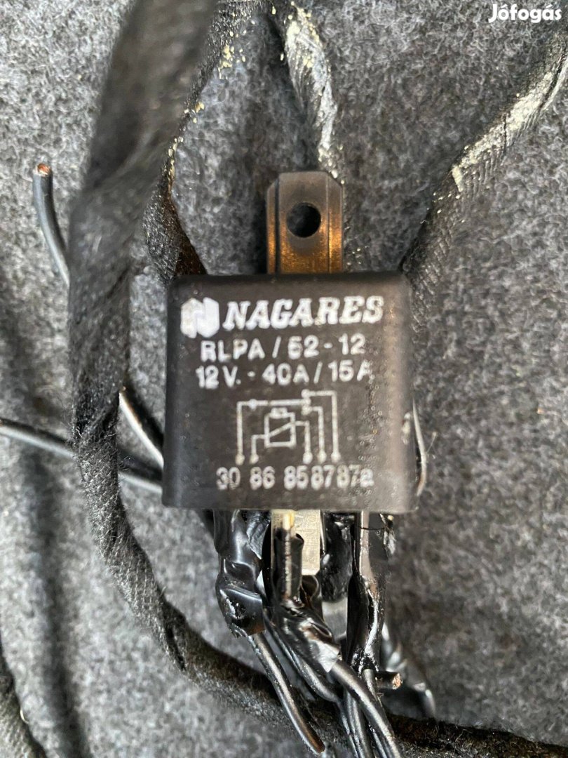 Relé Nagares 5 Lábú RLP/52-12 12V/40A/15A rablás /indításgátló