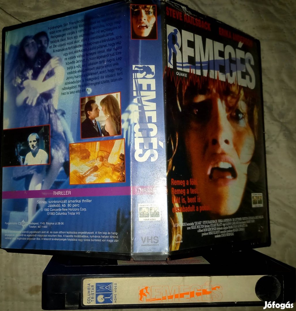 Remegés - thriller vhs - nagytok