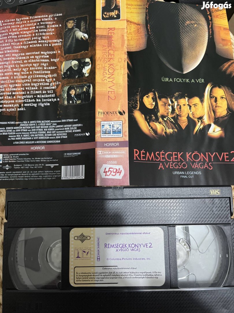 Rémségek könyve 2 vhs