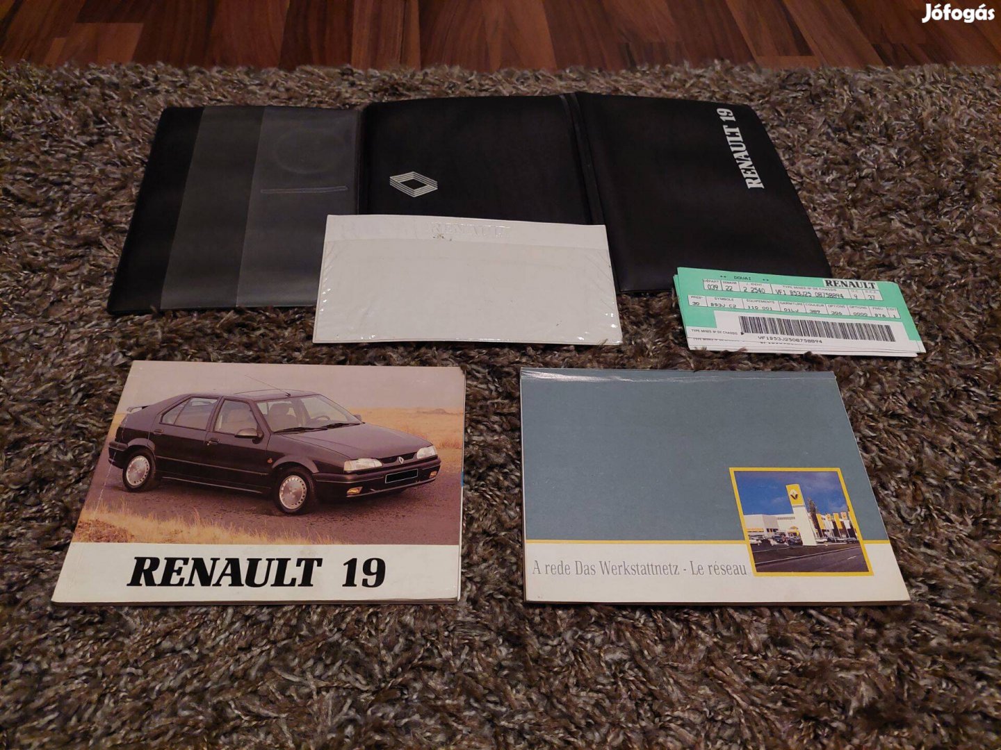 Renault 19 kezelési könyv katalógus + térkép Német nyelv