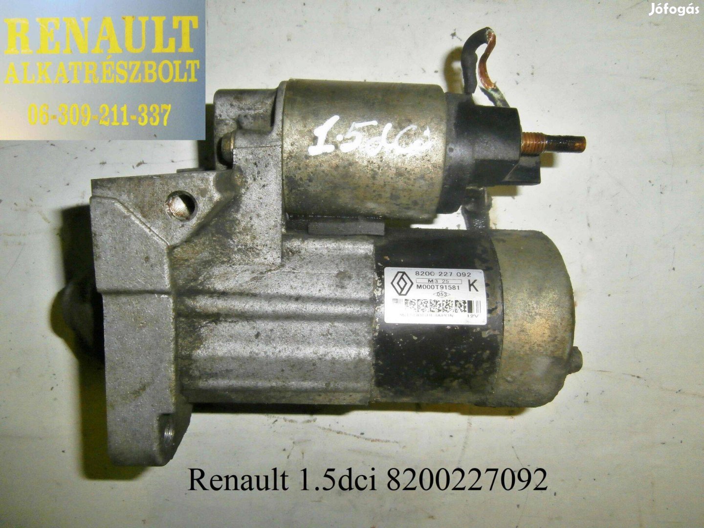 Renault 1.5dci 8200227092 önindító motor