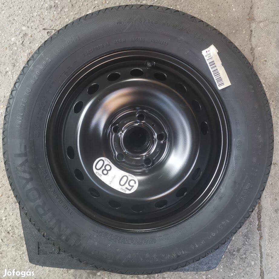 Renault Captur Uniroyal 17 T145/90 R16 106M pótkerék tartó emelő, stb