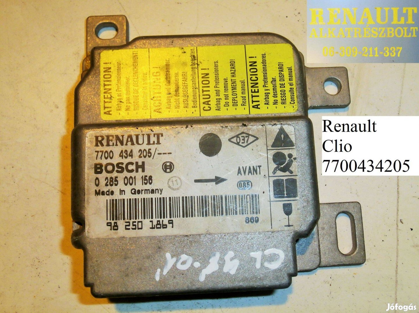 Renault Clio 98-01 légzsák indító 7700434205