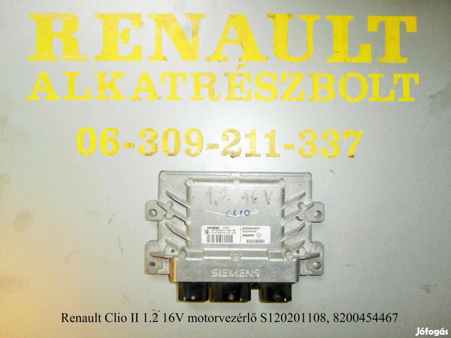 Renault Clio II 1.2 16V motorvezérlő S120201108, 8200454467