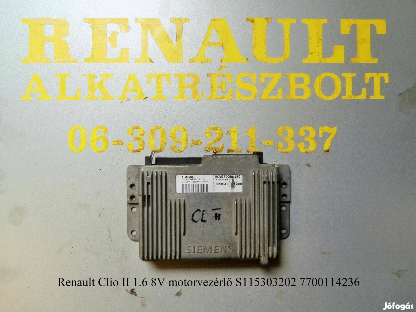 Renault Clio II 1.6 8V motorvezérlő S115303202 7700114236